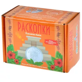 Набор для проведения раскопок с монетами "Майя" картинка 367901 - МосИгра